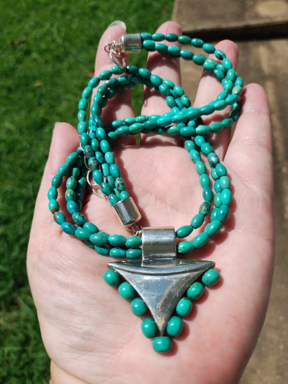 Jay King DTR red skin Turquoise necklace 925 Sterling Silver